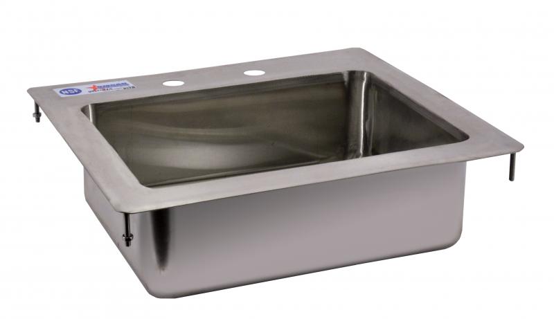 14� x 10� x 5� Stainless Steel Single Drop in Sink with Flat Top